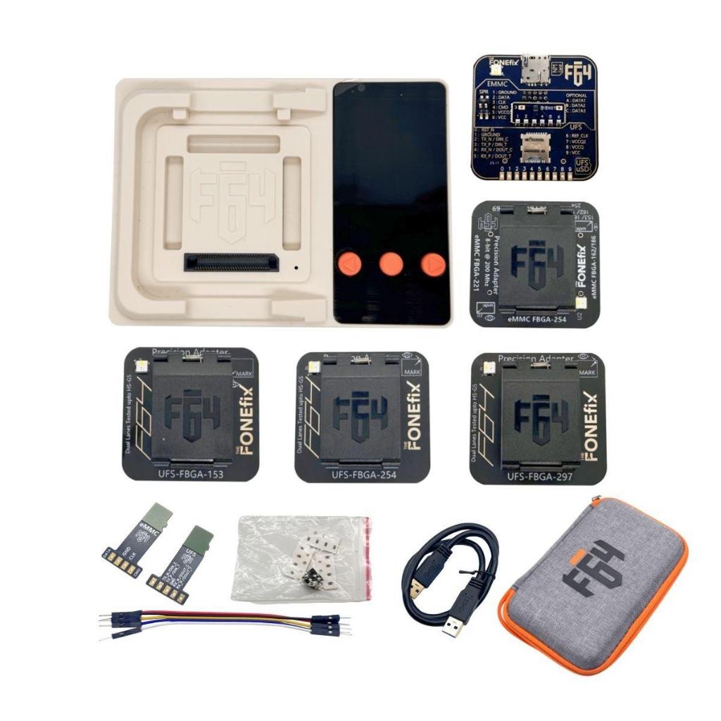 F64 Box UFS - F64 Ultra Box - F64 UFS Box Progammer / Box F64 With Socket EMMC 4IN1 UFS 153 254 297