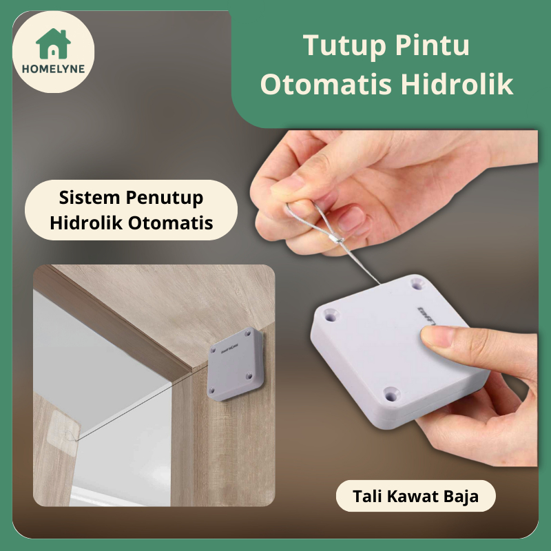 Tutup Pintu Otomatis Automatic Door Closer Hidrolik 800g Tanpa Bor