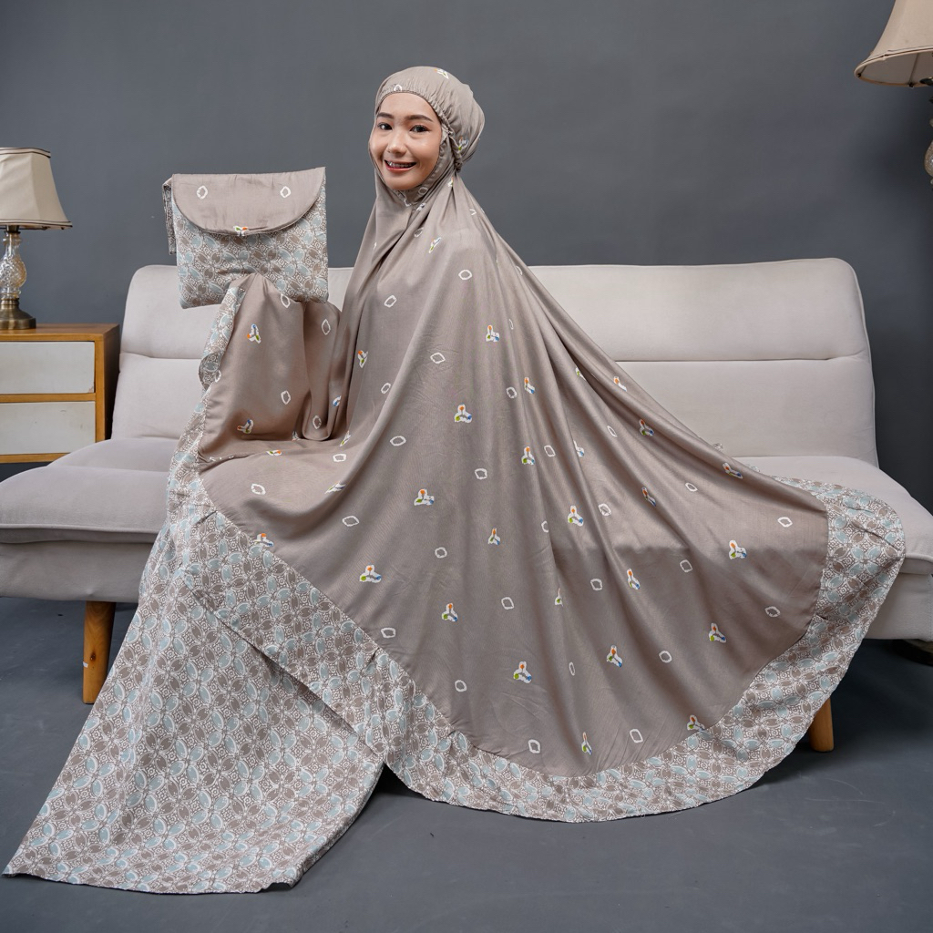 Mukena Rayon Premium Motif Batik Super Jumbo Mukenah Dewasa