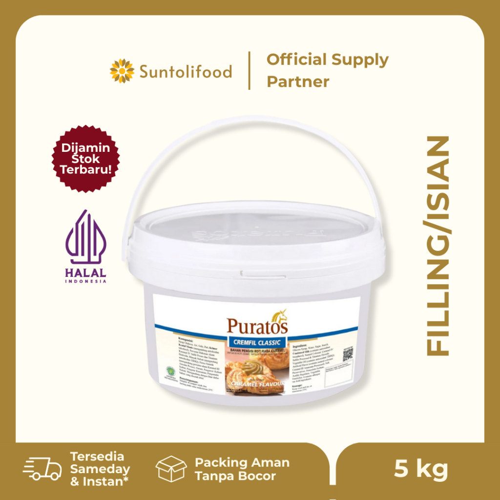PURATOS CREMFIL CLASSIC CARAMEL / Filling Siap Pakai Rasa Caramel - 5 KG