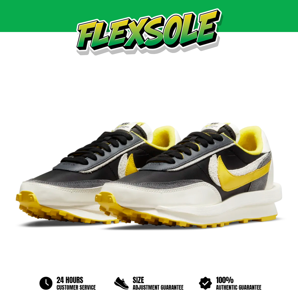 Sepatu Nike Sacai LD Waffle Undercover Bright Citron Yellow Sneakers Authentic