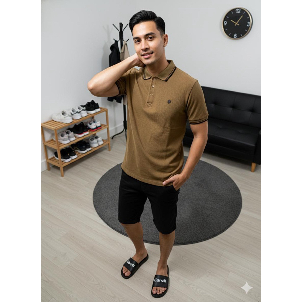 Kaos Polo Pria BLOODS Original Coklat | Polo Shirt Lengan Pendek | Polo Shirt BLOODS Pria Warna Cokl