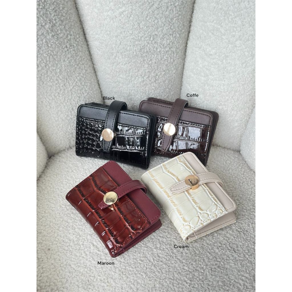 Dompet Jennifer | Dompet Uang & Kartu Wanita bahan Croco | Dompet Lipat Wanita Murah | Tas Murah Mak