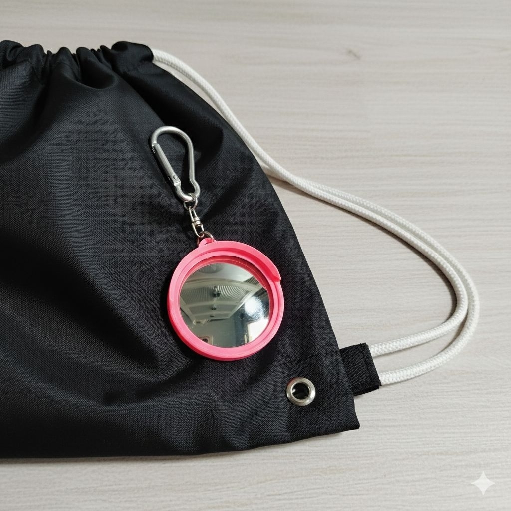 Mini convex mirror / gantungan kunci convex mirror / gantungan kaca cembung