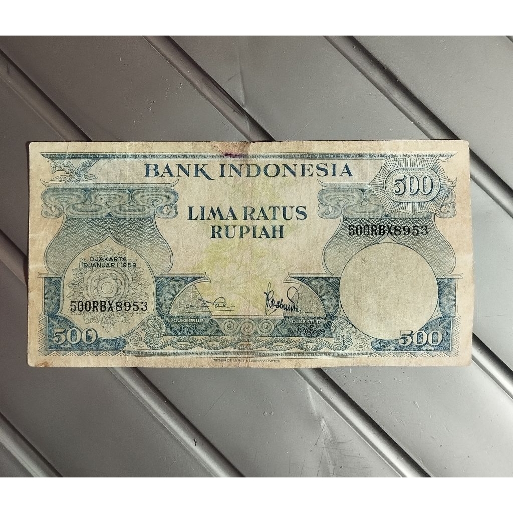 500 rupiah seri bunga thn 1959 asli original sesuai foto