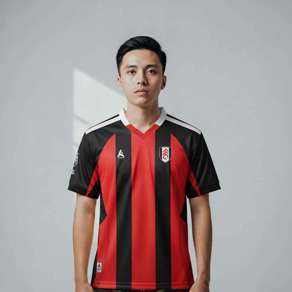 ATHLETIC SPORTWEAR - Jersey Vintage Bola Fantasy Fulham Away 2024-25 Fullprinting Casual - Atasan