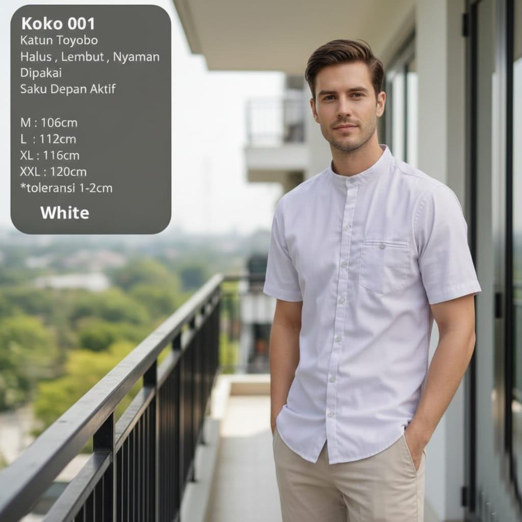 KOKO 001 atasan kemeja baju lebaran pria remaja dewasa ootd outfit trend kekinian fyp viral bestsell