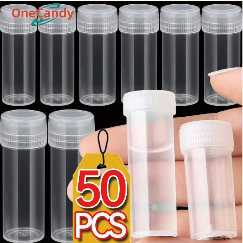 50PCS 5ML Botol Sampel Plastik Toples Botol Mini Kecil Sample Bottle Wadah Toples Sampel