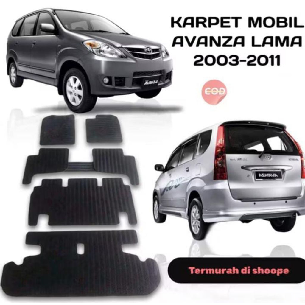 KARPET MOBIL AVANZA 2003-2011 FULLSET ALAS KAKI MATRAS KARET MOBIL AVANZA 2007 2008 2009 2010 2011 F