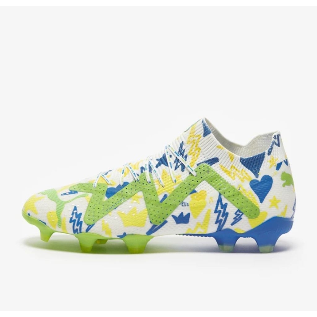 Sepatu Bola Puma Future Ultimate x Neymar FG/AG " White Recing Blue "
