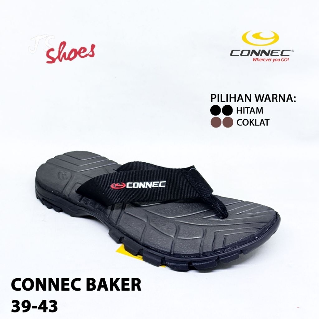 CONNEC BAKER - SANDAL JEPIT STYLISH PRIA DEWASA MERK CONNEC ORIGINAL