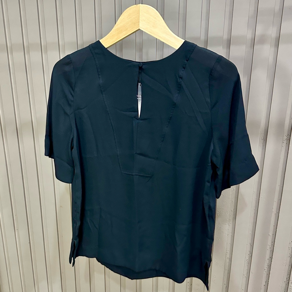 New Mark & Spencer Blouse Wanita Navy Size 8