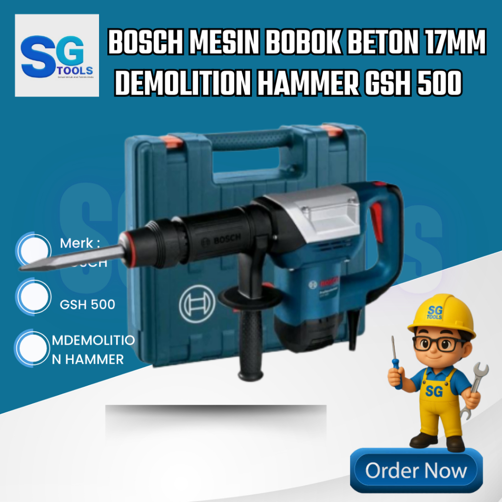 Bosch GSH 500 Mesin Bobok Beton ORIGINAL Jack Hammer Powerful Awet