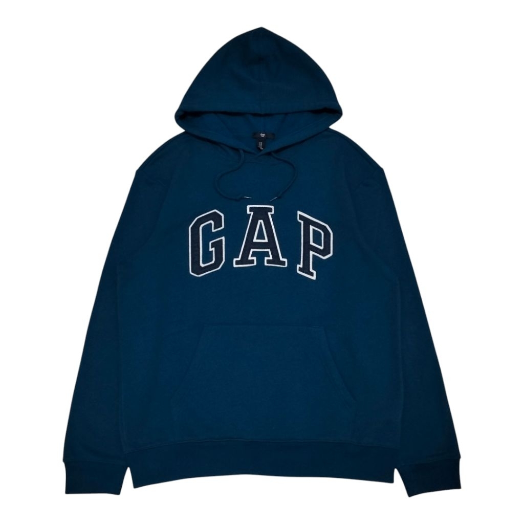 Hoodie GAP Logo Bordir Biru / Biru Elektrik / Birel Second Original