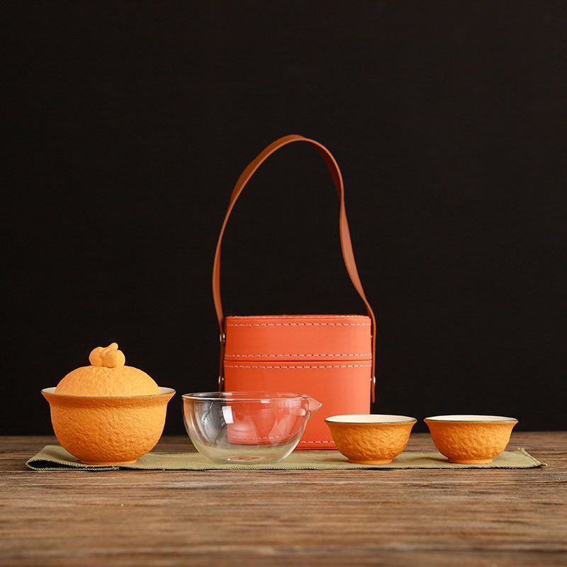 Tea Pot Set Unik Tea Set Imlek Tea Set Kado Tea Set Souvenir Tea Set Jeruk Traveling Tea Set Hard Bo