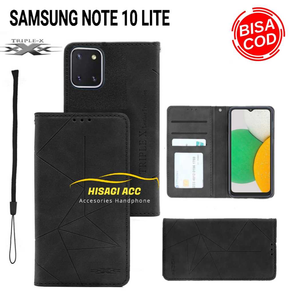 FLIP SAMSUNG GALAXY NOTE 10 LITE CASE DOMPET MOTIF CASE Magnet Flip Cover Pu Leather Magnet