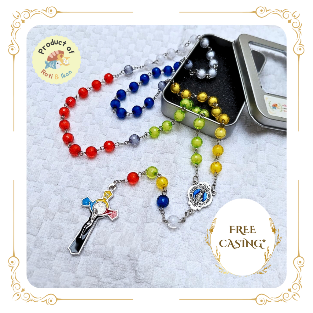 Rosario Misioner/ Rosario 5 Benua Manik Bola Dunia 8mm