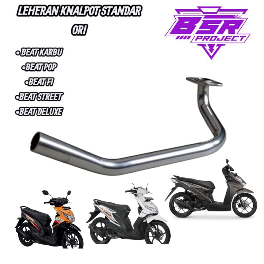 Leheran Knalpot Standar Ori Beat Scoopy Genio Spasy Full Cromm