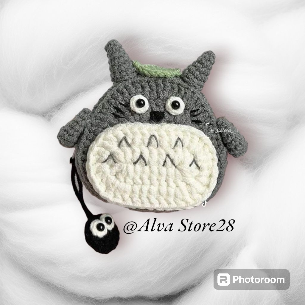 Dompet Rajut Totoro | Dompet rajut karakter | By Rumah Rajut