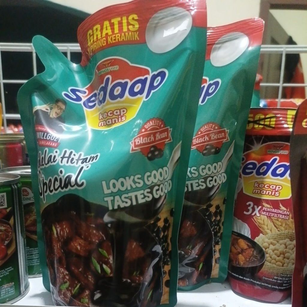 Kecap manis sedap keledai hitam special hadiah piring