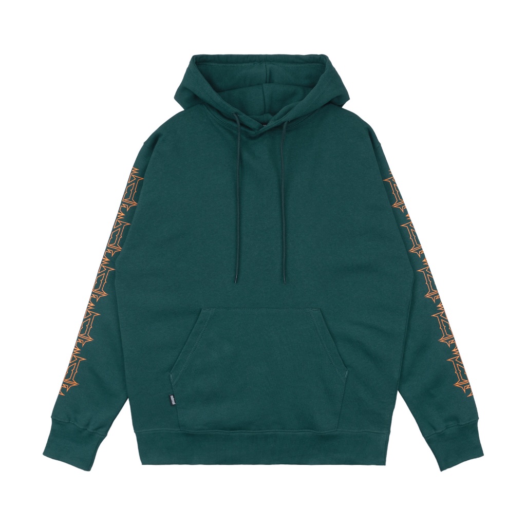 STANDE Silver Cruel MATERNAL DISASTER DARK GREEN PULLOVER HOODIE