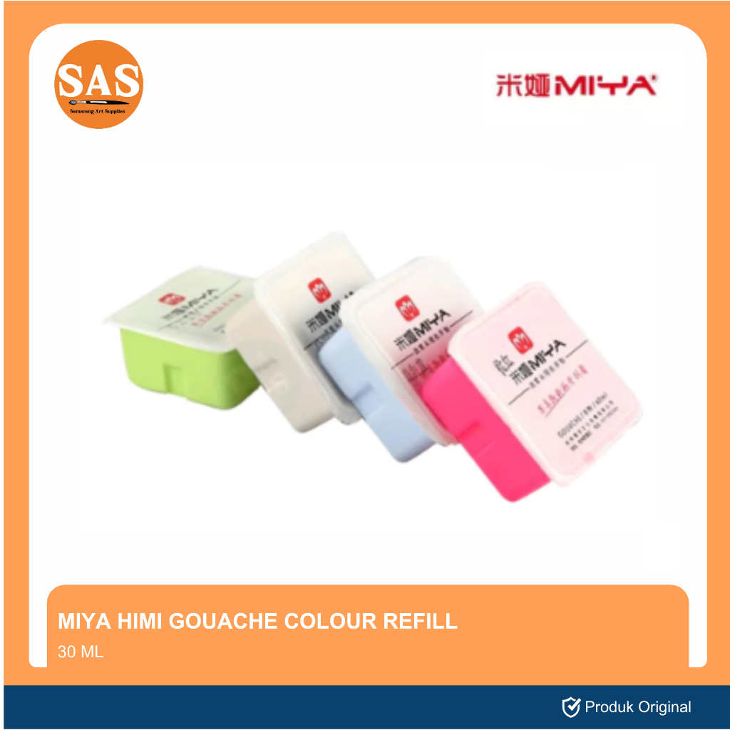 MIYA HIMI - Gouache Colour Refill 30ml - Cat Gouache Isi Ulang - SAS