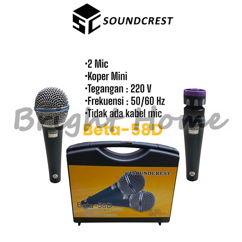 SOUNDCREST BETA-58D Cable Microphone Mik Kabel Mikrofon Koper