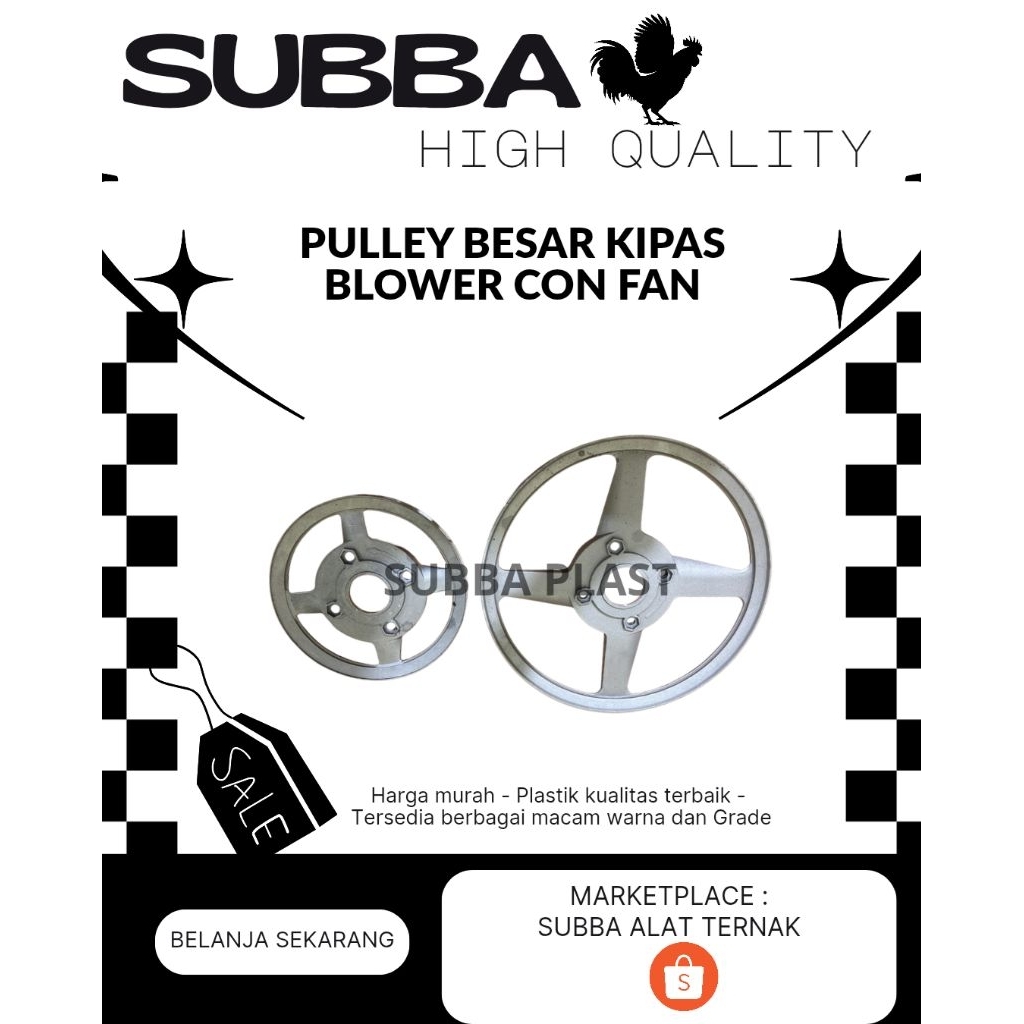 Pulley Besar Kipas Blower Con Fan / Box Dan 50 inchi