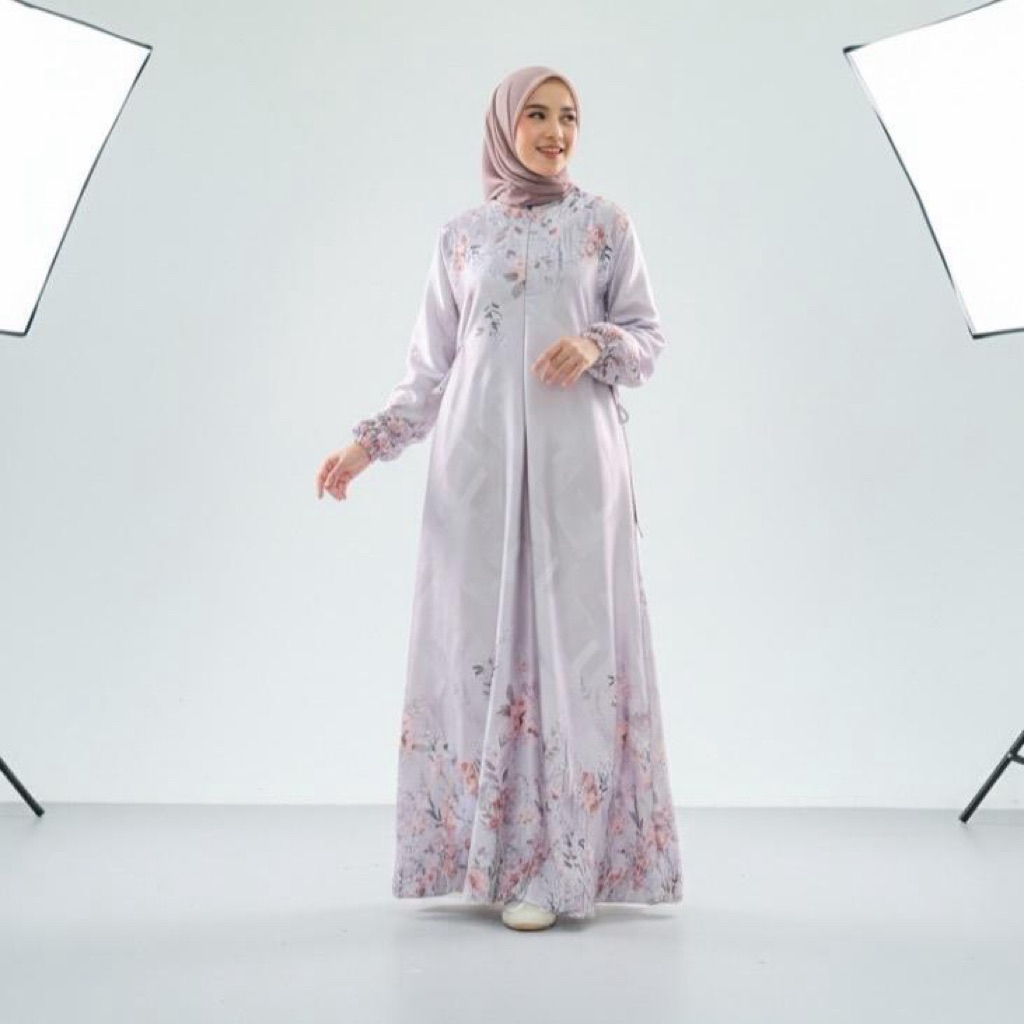 Gamis Silk Premium Motif Bunga