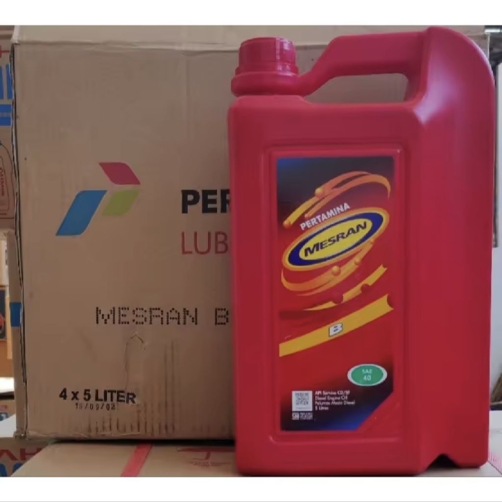 1 DOS OLI MESRAN B 40 4X5 LITER ORIGINAL PERTAMINA 1 DOS ISI 4 Galon