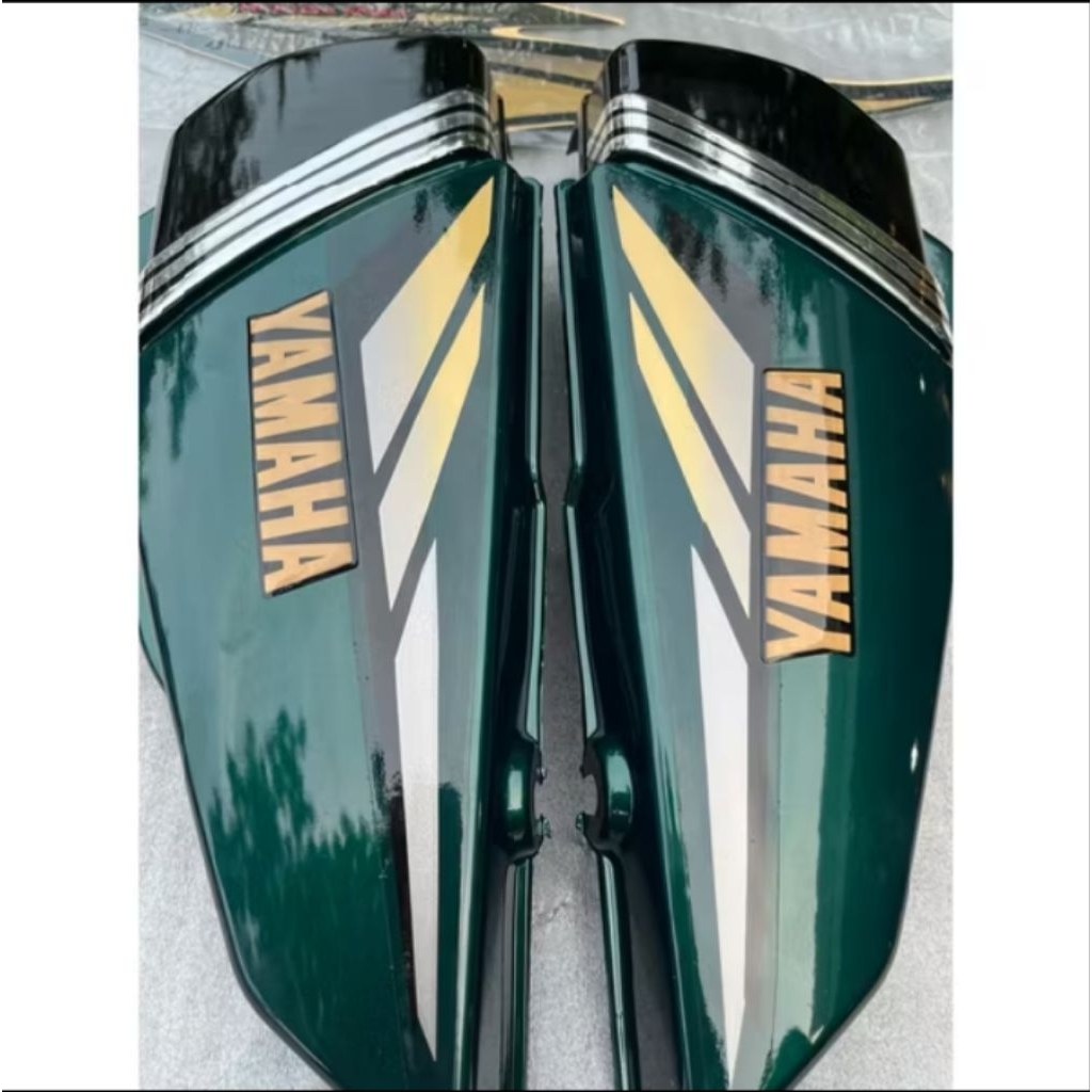 COVER BOX AKI RX KING TAHUN 2002 HIJAU BOTOL VARIASI BODY HALUS CAT MENGKILAP