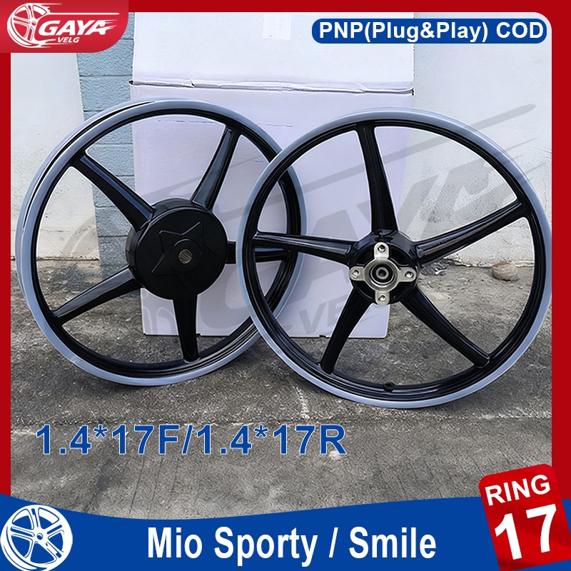 VELG RACING RING 17 PNP VELG Alloy untuk Mio Sporty / Smile Ringan 1.4*17F/1.4*17R