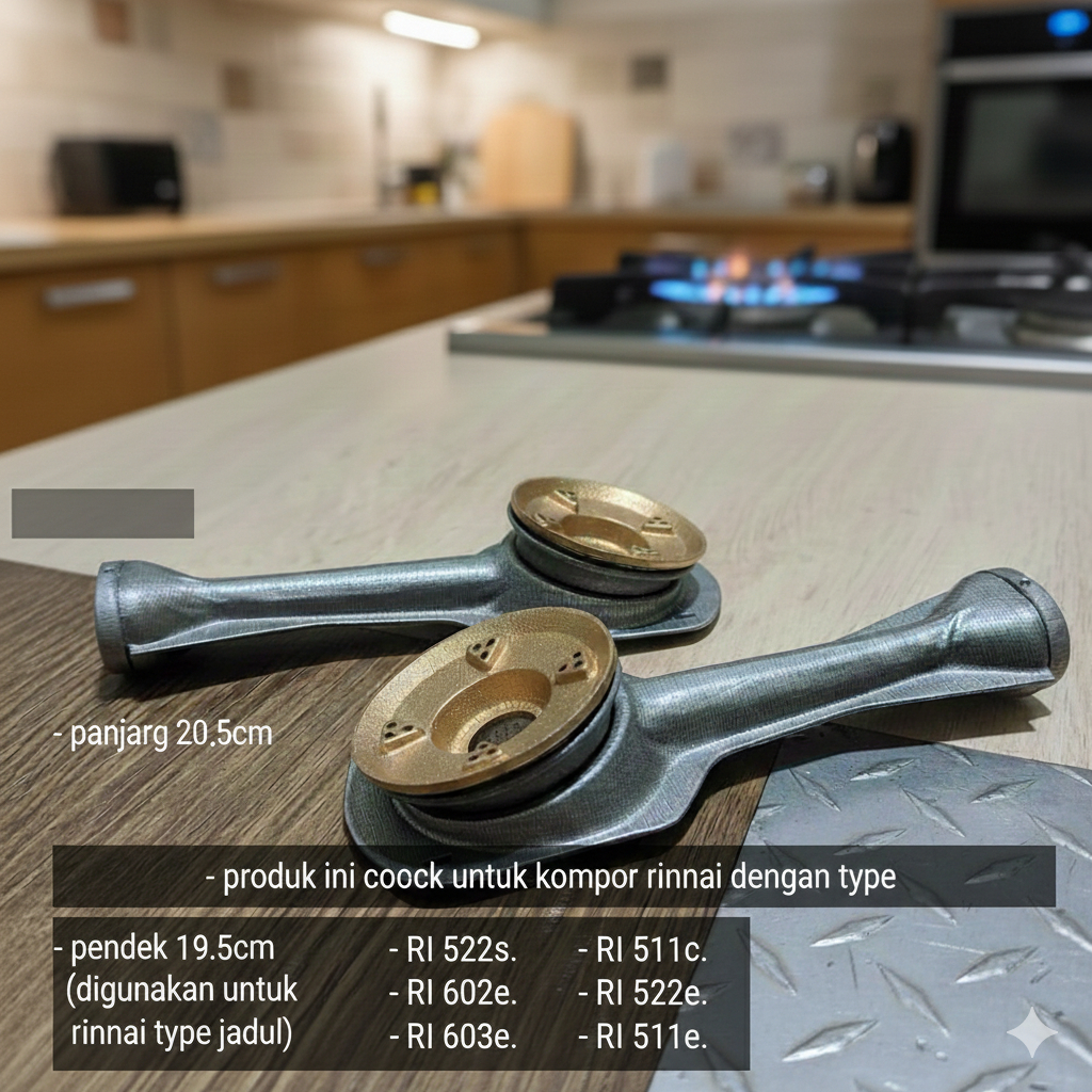 kompor gas rinnai cerobong set kanan kiri kompor rinai 2 tungku original kecil