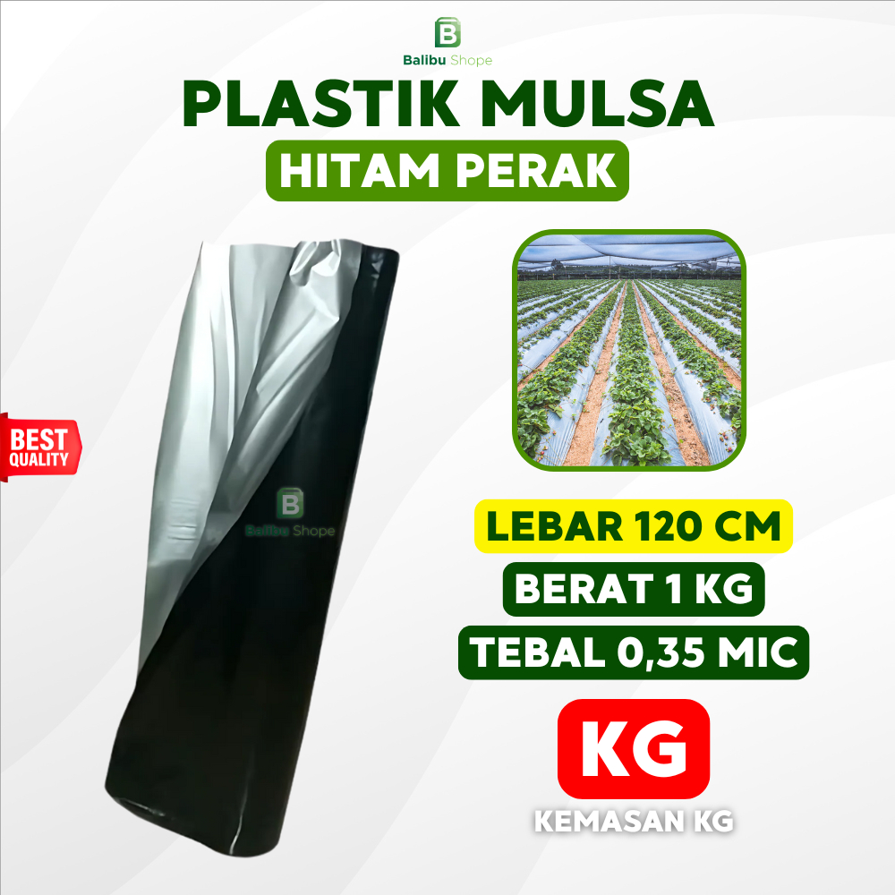 Plastik Mulsa 120 Cm Tebal 0.35 mm Mulsa Hitam Perak
