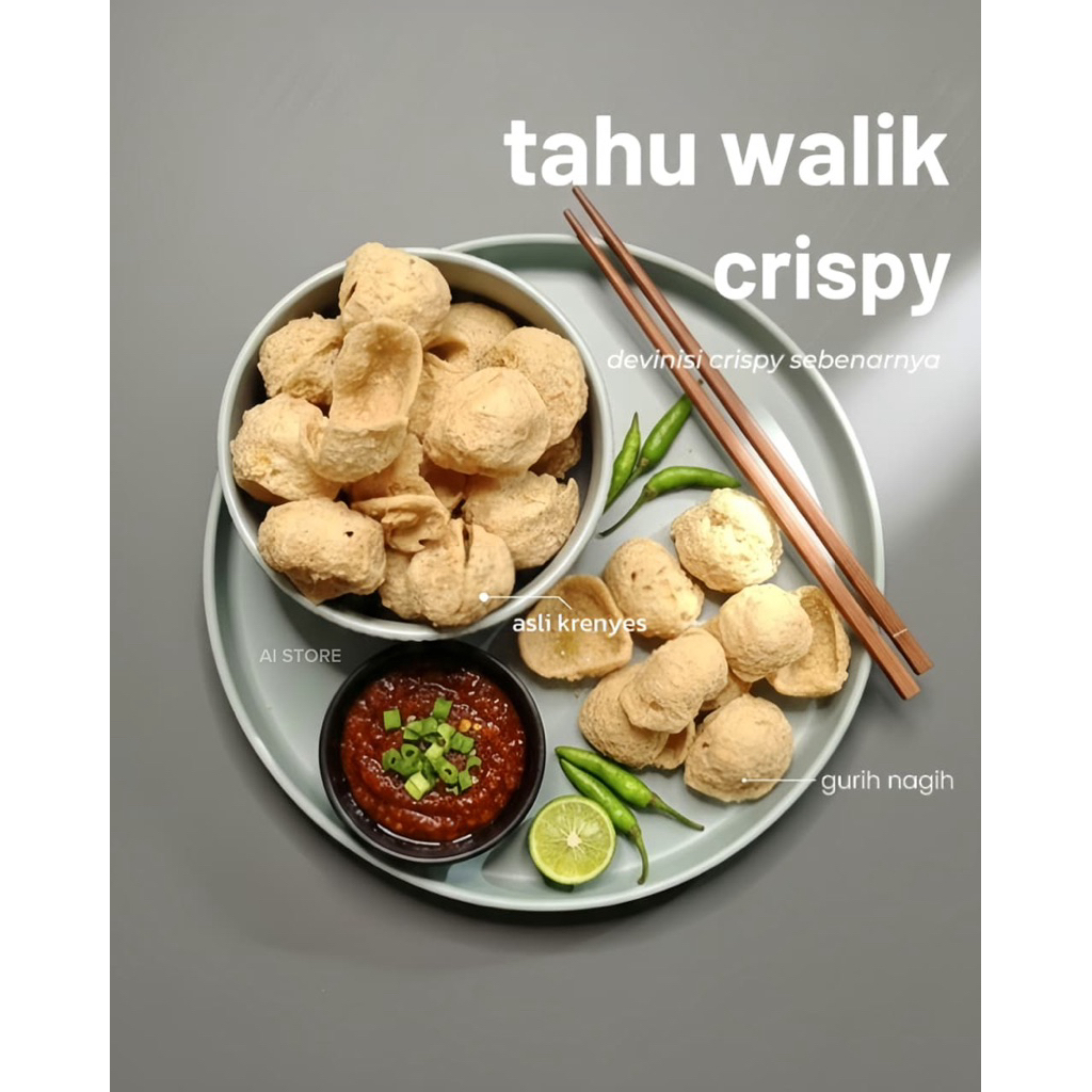 KERIPIK TAHU WALIK CRISPY 100GR, 200GR, 250GR, 500GR.