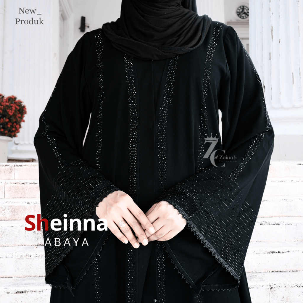 NEW 10.10 [ ABAYA SHEINNA ] black remaja by zainab collection