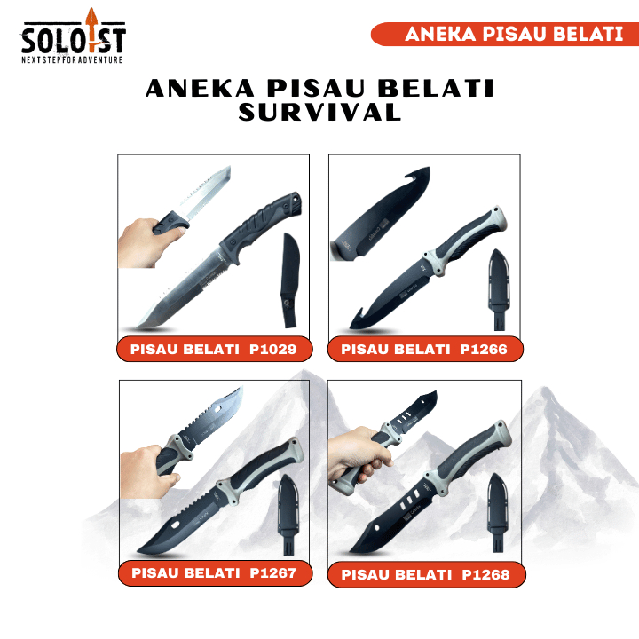 Grosir Pisau Belati Survival kit Camping Outdoor Super Tajam Stainless Steel Kitchen Knife Serbaguna