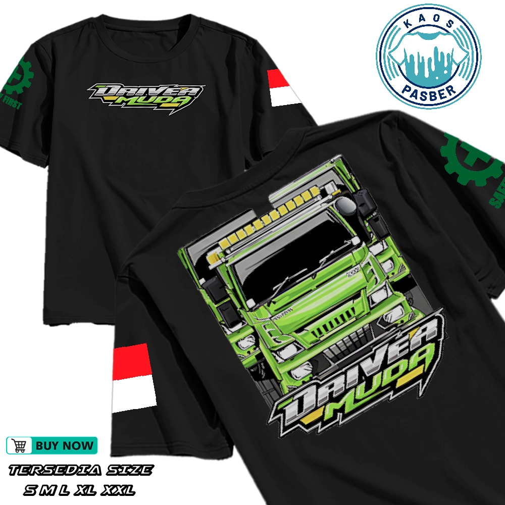 KAOS DRIVER MUDA - KAOS DRIVER TRUK FASHION PRIA DAN WANITA - KAOS TRUCK HINO DRIVER MUDA PILIHAN TE