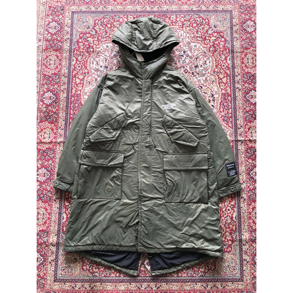Gu x U padded fishtail parka jacket Gu japan long coat winter jacket H756