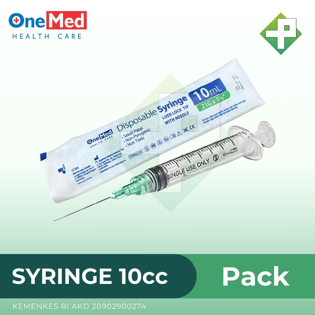 Syringe 10cc OneMed / Spuit Onemed 10ml Pack
