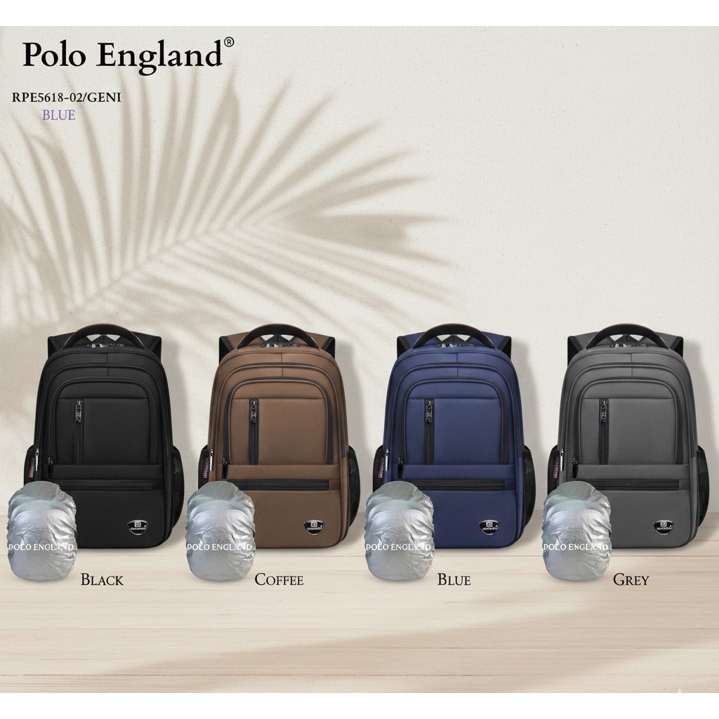 Polo England - Tas Backpack Polo England Tas Ransel Laptop Bahan Nilon 16inci RPE5618-02