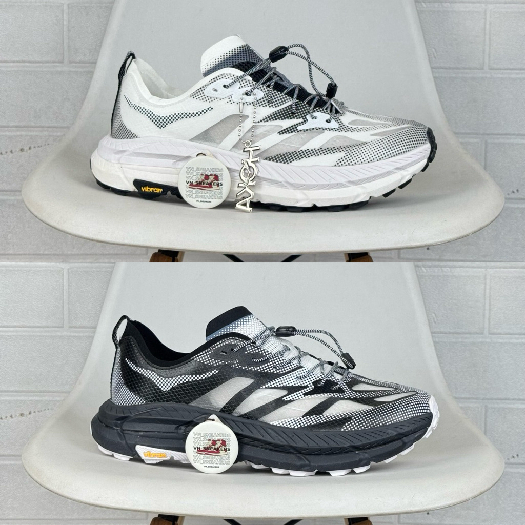 Sepatu Hoka One One Mafate Speed 4 Lite 'White Black'