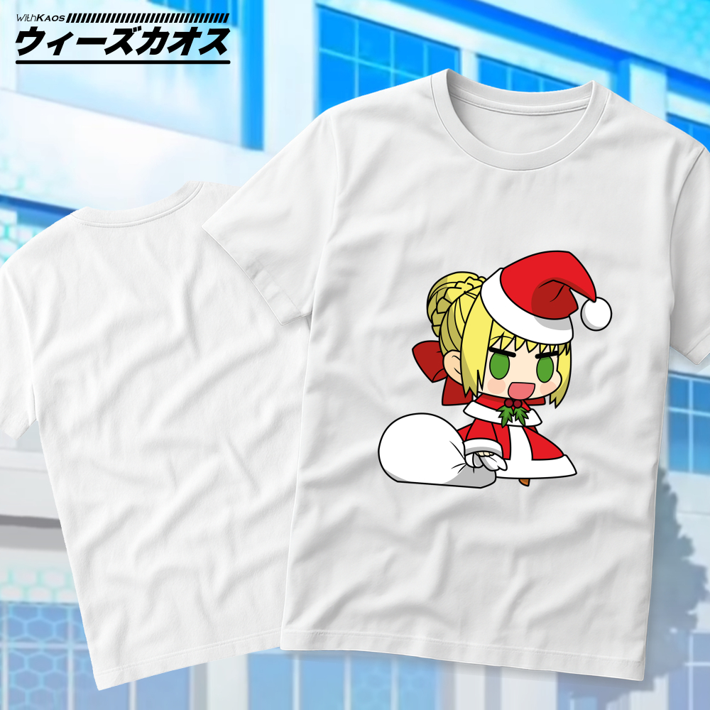 Kaos Anime Game Fate Grand Order Padoru | Baju Atasan Lengan Pendek Pria dan Wanita | FGO Padoru T-S