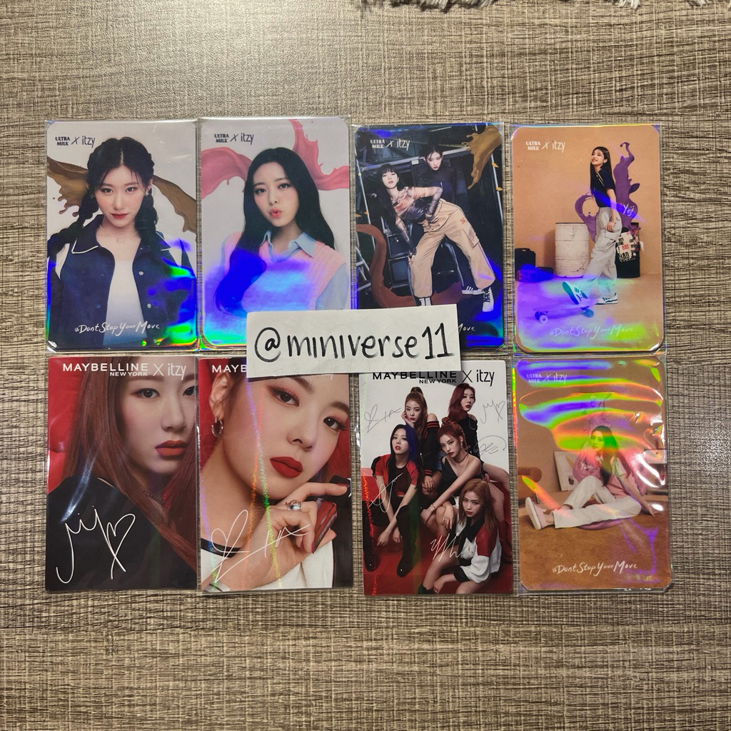 ready stock official itzy photocard maybelline ultramilk lia yeji ryujin yuna chaeryoung