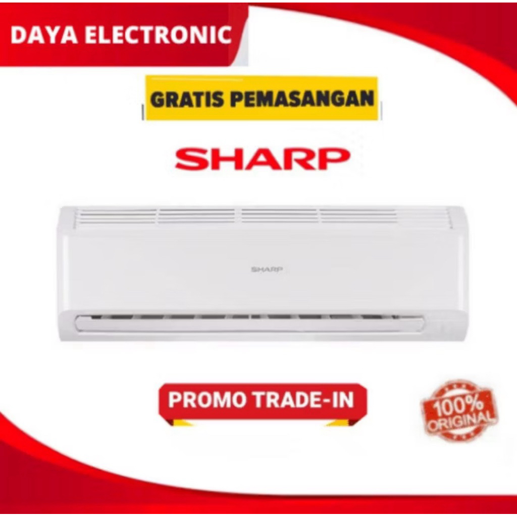 AC 1/2 PK SHARP LOW WATT SPLIT AH A5BEY AH AC SETENGAH PK