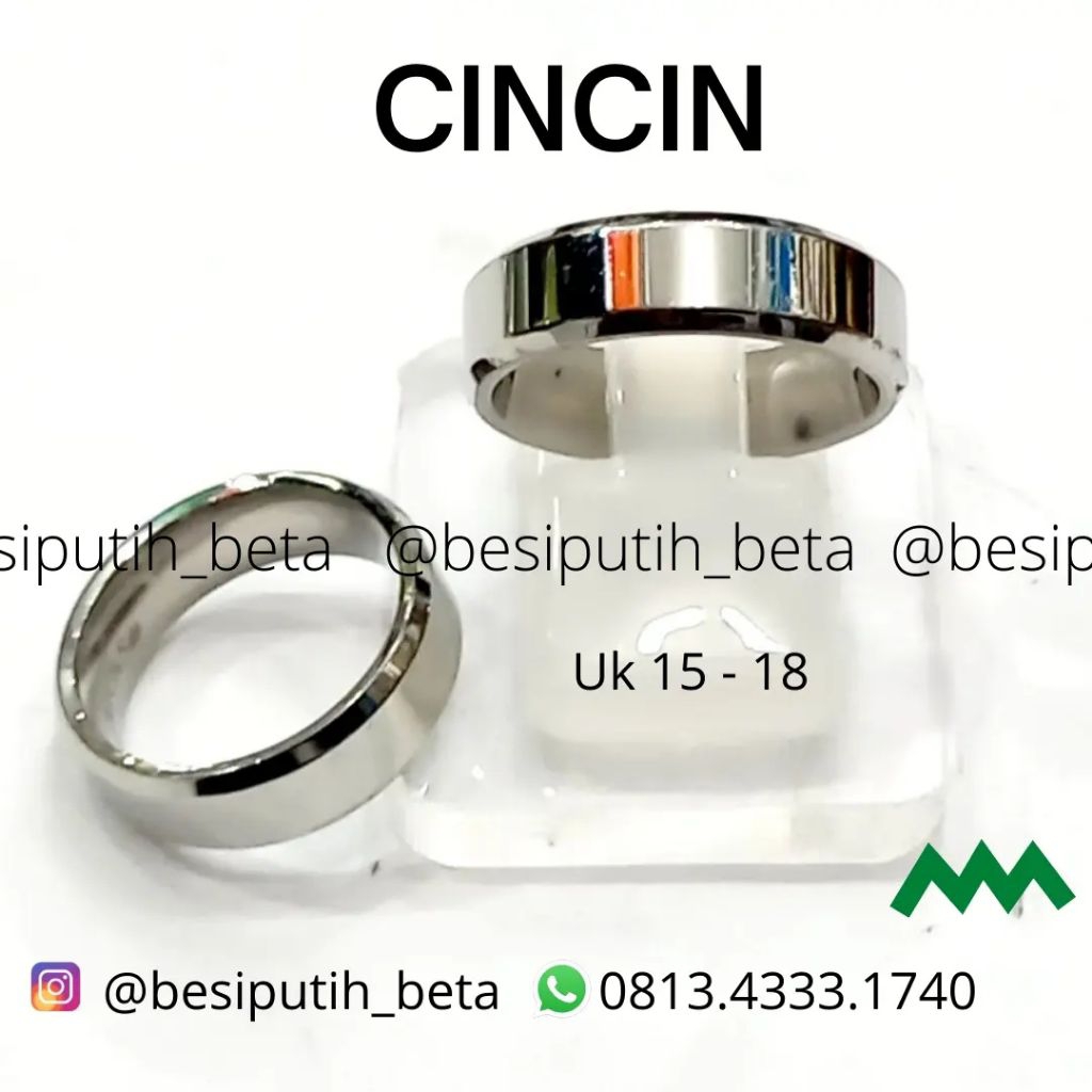 cincin couple besi putih ambon / besi putih asli