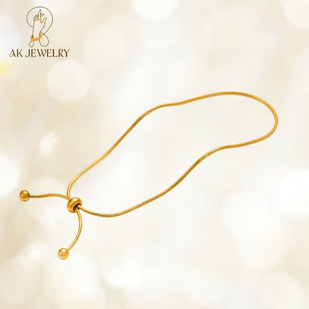 AK Jewelry - BR06 /Gelang Tangan Wanita Gelang Tali Serut Polos Titanium Fashion / Gelang Anti Karat