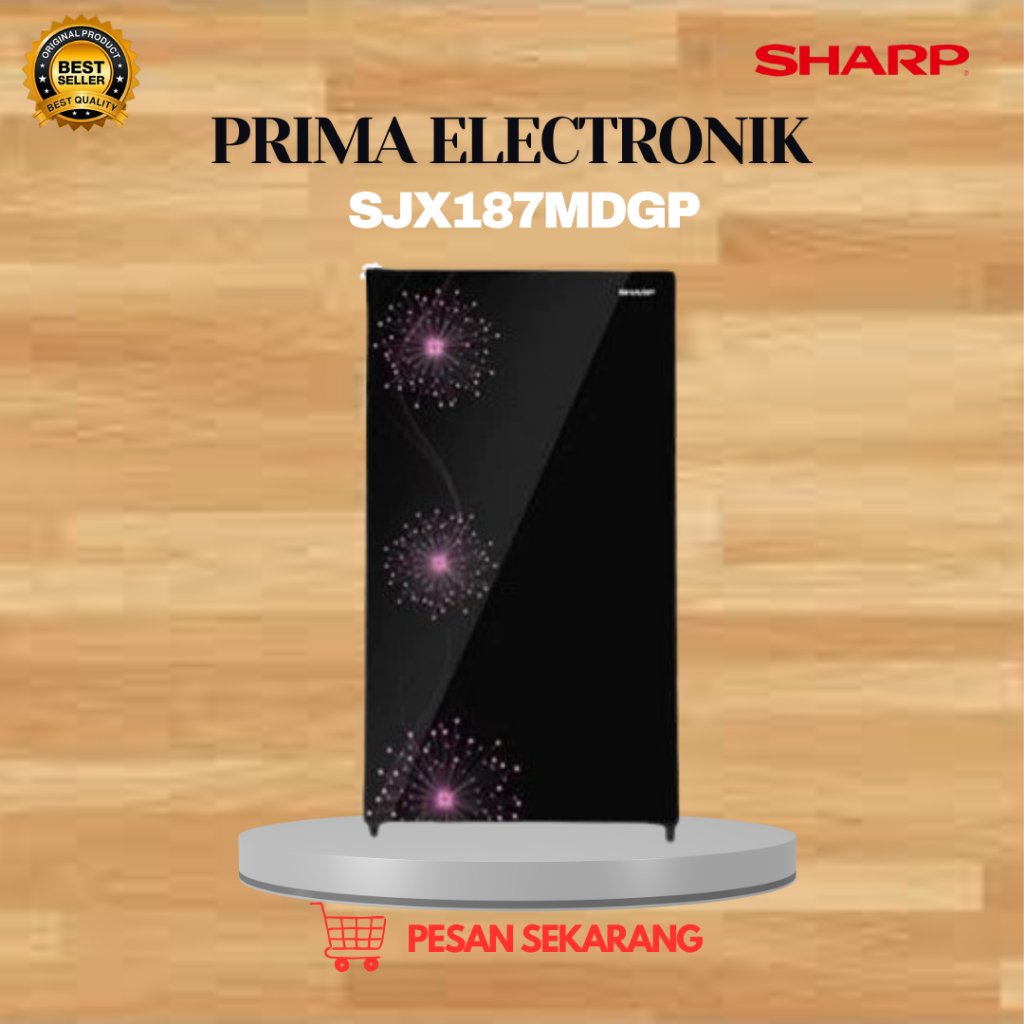 SHARP KULKAS 1 PINTU SJX187MDGP 128L/SJX-187MDGP/SJX 187MDGP/SHARP KULKAS 1 PINTU/SHARP KULKAS LOW W