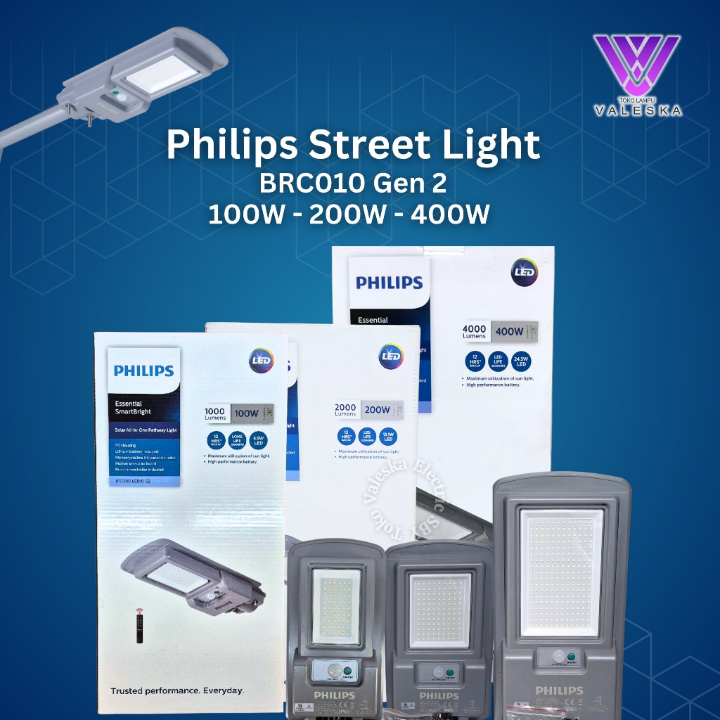 Philips Street Light BRC010 Gen 2 Lampu Solar PJU Jalan Raya 100W 200W 400W Cool DayLight