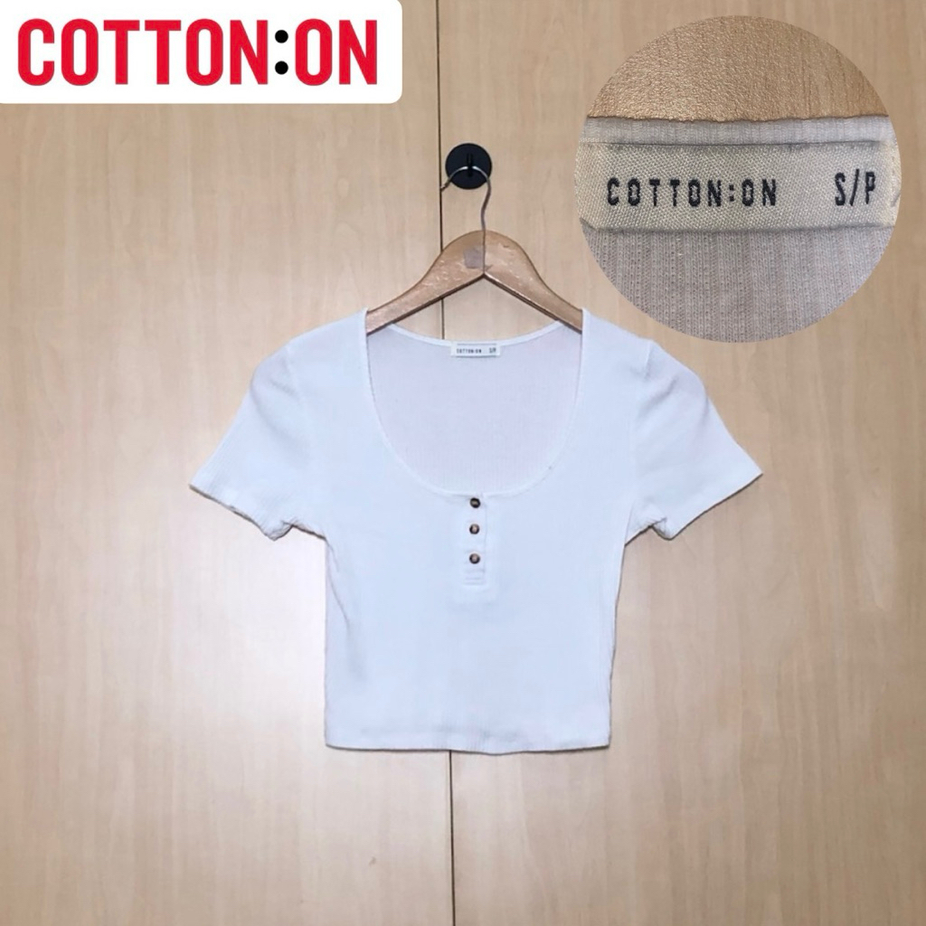 Cotton On crop ribbed top S